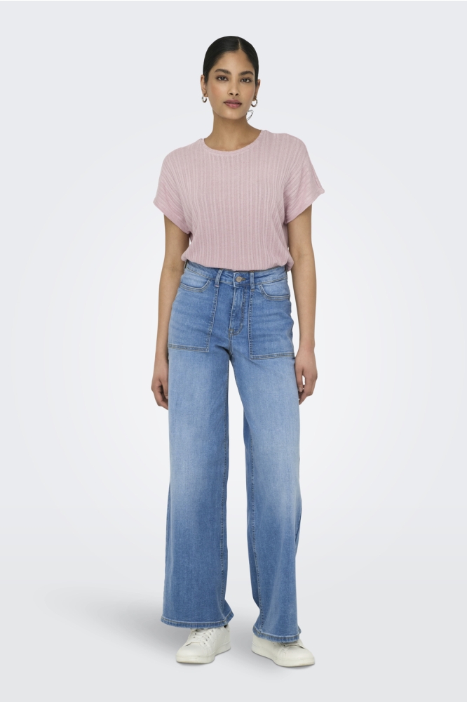 ONLIRINA S/S O-NECK TOP JRS NOOS 15349079 VIOLET ICE